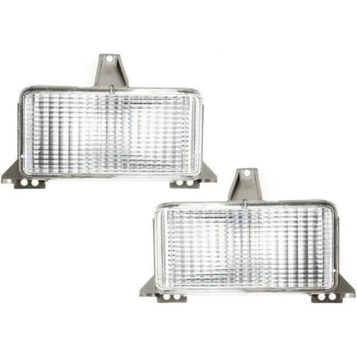 ULFWTQZ 2pcs Signal Light Left Right Driver Passenger Side Clear Lens Signal Lamp Marker Signal Blinker Corner Parking Light Truck for GMC,for Chevy Without Bulb(S)-Assembly 915908 10958865