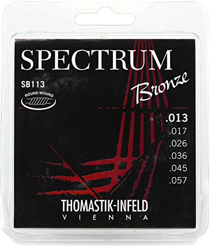 Thomastik Cuerdas para Guitarra Acústica Spectrum Bronze Series sin níquel juego SB113 medio .013-.057