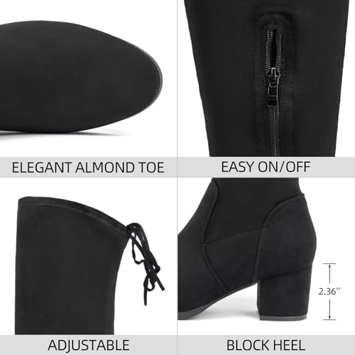 Women's Thigh High Boots Over the Knee Chunky Heel Fashion Sexy Long Boots with Zipper3