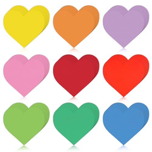 180 Pcs Paper Hearts Heart Shaped Cutouts 3.5 Inch Valentines