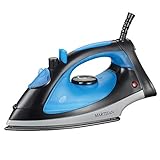 MARTISAN SG-5068 Compact 1200W Steam Iron Nonstick Soleplate Lightweight Iron, Variable Temperature Steam, Blue/Black