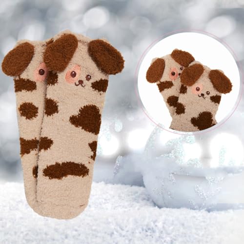 Image of Benefeet Sox Funny Animal Fuzzy Socks for Women Girls - Cute Fluffy Slippers, Cozy Warm Winter Plush Sleeping Socks