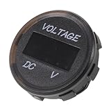 TOMETURE Voltmetro Digitale LED Rosso 5-30v Protezione Ip67 per Auto e Camion, Monitor Batteria in Reale per Installazione Fai-da-te e Uso Esterno