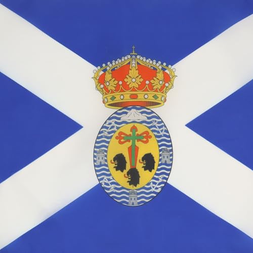 AZ FLAG - Santa Cruz de Tenerife Flag - 18'' x 12'' - 100% Polyester Canary Islands Small Banner with Two Cords - Fade Resistant - Vivid Colors - 18x12 in - 45x30 Cm