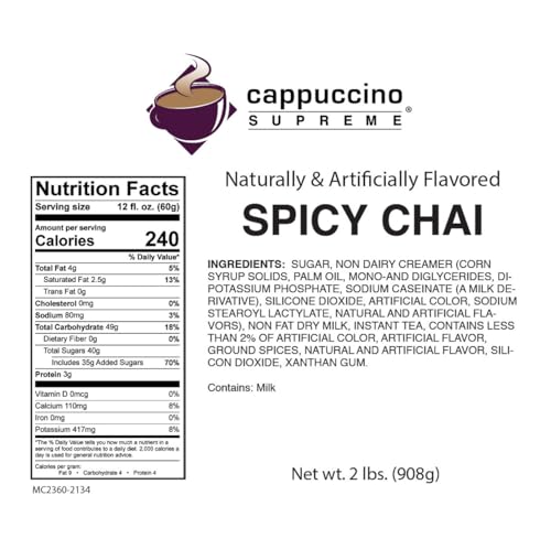Té instantáneo Cappuccino Supreme Spicy Chai miniatura 2