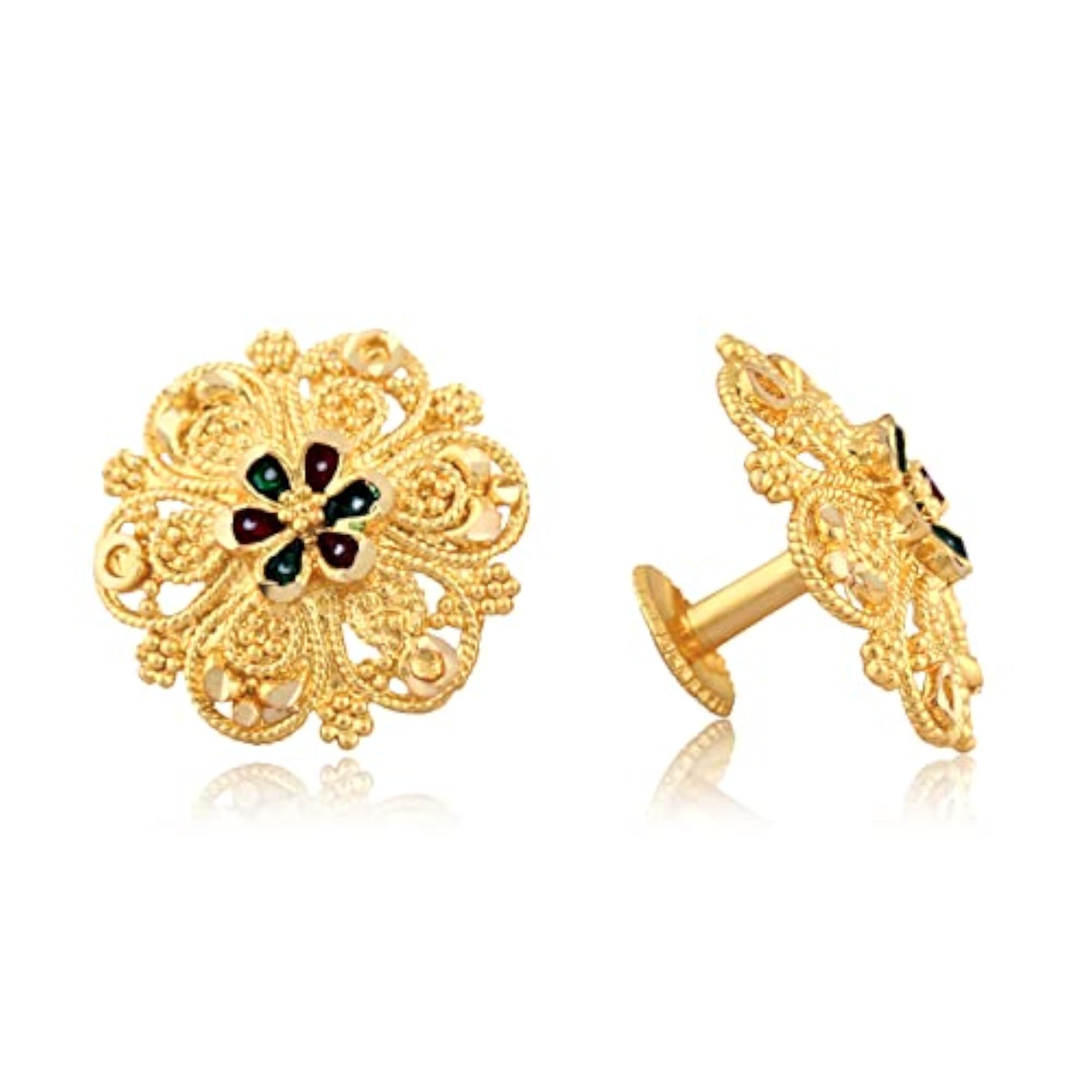 Traditional South Culture Alloy Plated Stud Earring Combo Set, 2 Pairs