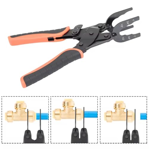 Kopinma Pneumatik Steckverbinder-Trennzange, Steckverbindungszange zum einfachen Entfernen von Steckverbindungen, 1/2″ 3/4″ 1, Entfernungswerkzeug für Kupfer, PEX und CPVC