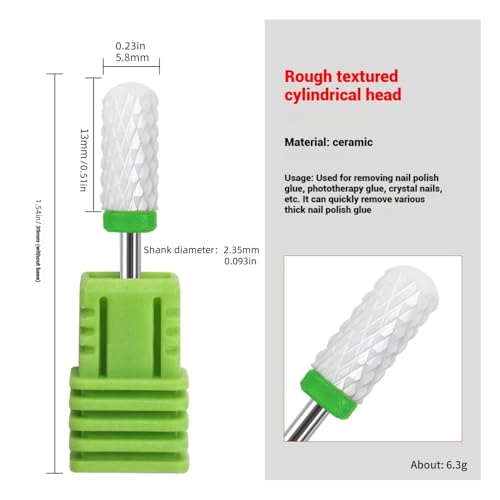 Set de 4 Puntas de Cerámica para Taladro de Uñas miniatura 3