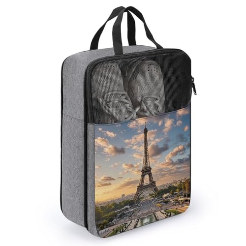 Bolsa de almacenamiento para zapatos de viaje con cremallera funda impermeable French Paris Tour 3