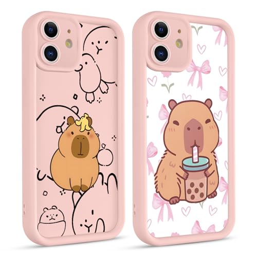 Lot de 2 coques pour iPhone 12 silicone TPU souple protection arrière antichoc dauphin 6,1"