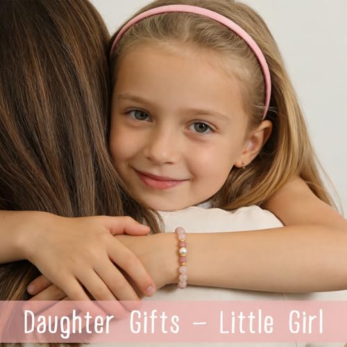 Image of Quietsun Trendy Gifts for Her-Positive /Love /Joy Natural Crystal Bracelets for Girls /Teens /Adults-Adjustable /Handmade-Gift Box Packing