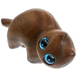 Ornamento da scrivania a forma di gatto: l'ornamento in legno a forma di gatto è un ornamento perfetto per la tua auto, casa o ufficio, donandoti un nuovo look, decorazione da scrivania a forma di gatto dei cartoni animati