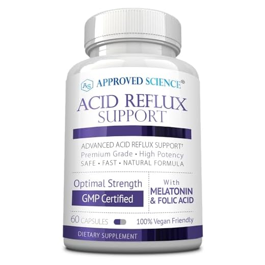 Approved Science® Acid Reflux Support - with Melatonin, Marshmallow Root, L-Taurine 60 Vegan Friendly Capsules