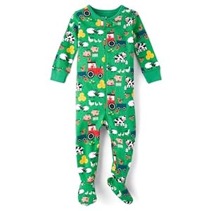 The Children’S Place Baby-Boys And Toddler Long Sleeve 100% Cotton Zip-Front One Piece Footed Pajamas