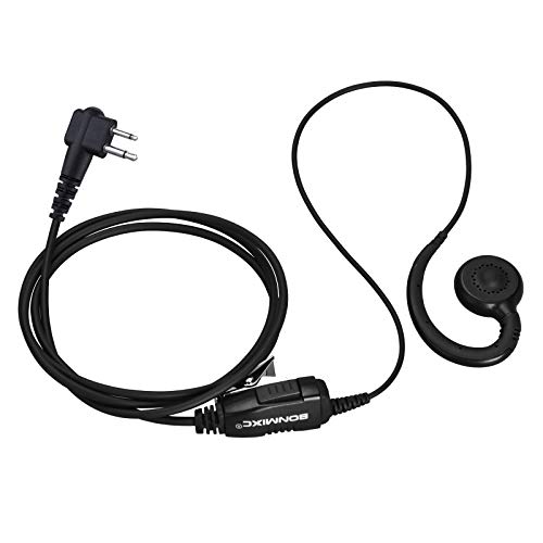 Commixc 2-Pack Walkie Talkie Earpieces, 2.5Mm/3.5Mm 2-Pin Two Way Radio Headset With Ptt Mic And 180° Rotatable Earbud, Compatible With Motorola Two-Way Radios #TOP6