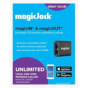 magicJack, New 2022 VOIP Phone Adapter, Portable Home and On-The-Go Digital Service. Unlimited Calls to US and Canada…