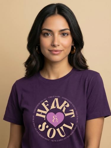 Image of Nobero Women's Graphic Printed T-Shirt | Regular Fit 180 GSM Cotton Tee for Women | Comfortable Round Neck Casual Wear