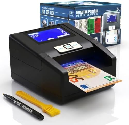 B&J SecureTech Detector de Billetes Falsos Portátil + Rotulador |...