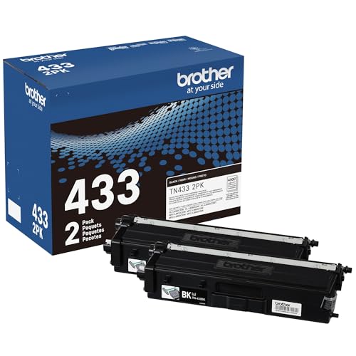 Image of Brother Genuine High-Yield Black Toner Cartridge Twin Pack TN433 2PK (TN4332PK)
