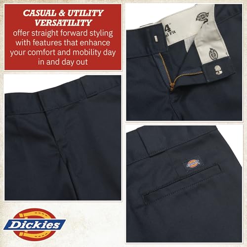 Dickies Women's Original 774 Work Pants – Low Rise Slim Fit Stretch Business Casual & Utility Pants, Dark Navy V1, 24 Regular - image 6