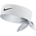 100 New NIKE TENNIS HEADBAND (WHITE/WHITE/BLACK, One Size)