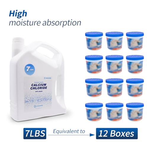 Image of Wisesorb 7 LBS Calcium Chloride Desiccant, Moisture Absorbers Refill Beads - Fragrance Free, Moisture Absorber Refill