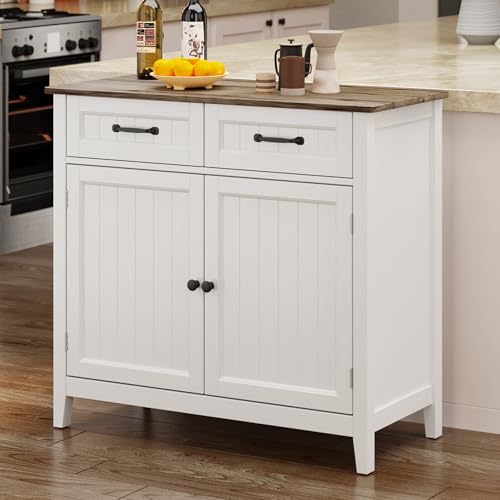 Bealife 32" Buffet Cabinet, Kitchen Island with Storage, Coffee Bar