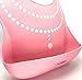 Waterproof Bibs for Toddlers - Silicone Baby Bib- Up to 6 Years Old -Pink Pearl