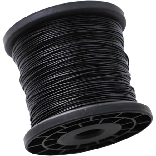 Kwueiitステンレス硬線、 ブラックPVCプラスチックコーティングステンレス鋼304ワイヤーロープケーブル0.8mm-6mm総直径 黒のナイロン上塗を施してある作り付けの 304 ステンレス鋼ワイヤー ロープの海のホック ライン (4.5MM 7X7