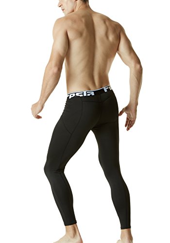 image for TSLA Men's Athletic Compression Pants, Thermal Wintergear Running Tigh