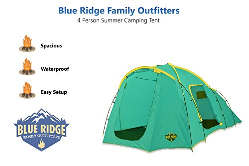 Carpa de camping para 4 personas, verano, espaciosa e impermeable miniatura 2