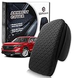 SDPVorn Armrest Cover for Honda CRV Center Console Pad with Organizer Storage Pockets, Black Faux Leather Arm Rest Lid Protector Cushion Interior Accessories (2023-2026)