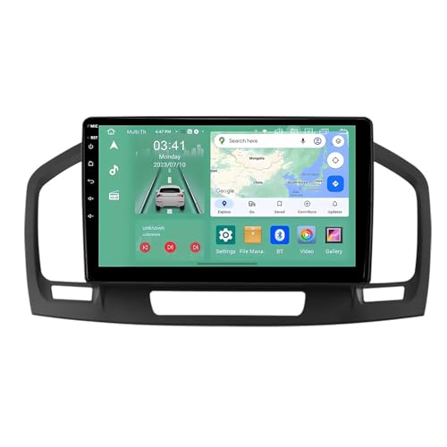 9 Pulgadas Doble DIN Android 15 Radio de Coche para Buick Regal/Opel Insignia 2009-2013 con CarPlay Cámara de Respaldo Controles del Volante GPS Navi Enlace al Espejo(A2 2G+32G)