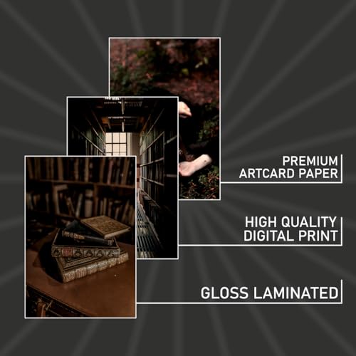 Image of SAW Dark Academia Posters Pack of 54 | 4x6 Inch Aesthetic Wall Collage Posters | Vintage Art Prints for Wall Decor | Decorative Posters for Bedroom, Living Room, Home & Office