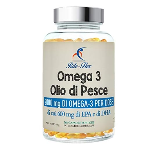 Omega 3 Aceite de Pescado 2000 mg 365 Soft Gel cápsula de Rite Flex