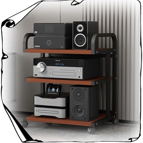 Gabinete para componentes de audio y video con estantes ventilados