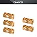 MroMax 3D Printer Die Spring 14mm OD 25mm Long Spiral Stamping Light Load Compression Mould Die Spring Yellow 5PCS 3D Printer Spring Bottom Connect Leveling Compatible with 3D Printer Bed