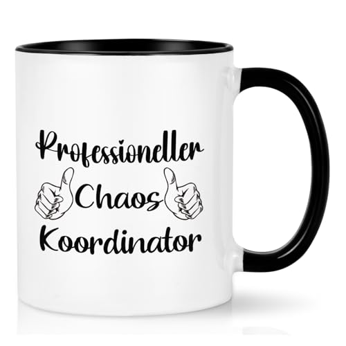Imagen de Joymaking Taza de café regalo para jefe con frase Coordinador profesional del caos Divertida idea de regalo para la oficina para colegas