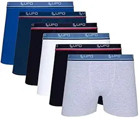 Kit 6 Cueca Boxer Lupo Algodão Hipoalergênica Masculina Adulto