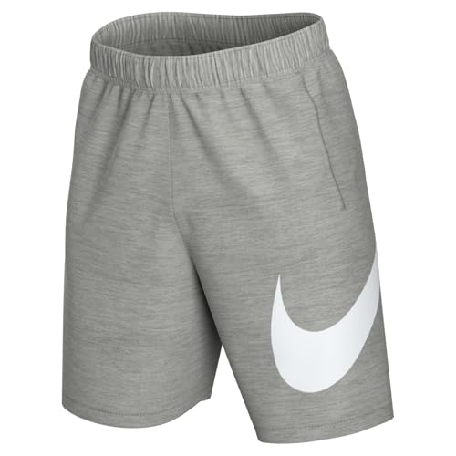 Nike Men's Sportswear Club Short Basketball Graphic, Dark Grey Heather/White/White, Large-T