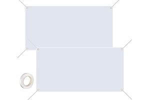 Blank Banners Sign to Decorate, 2 Pcs Large Blank Vinyl Banner Signs for DIY Decoration