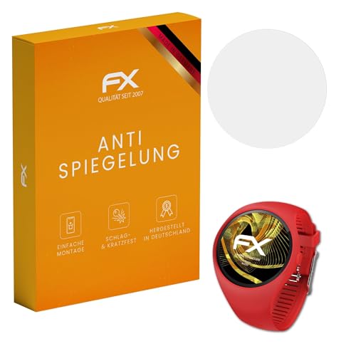 atFoliX Panzerfolie kompatibel mit Polar M200 Schutzfolie, entspiegelnde & stoßdämpfende FX Folie (3X)