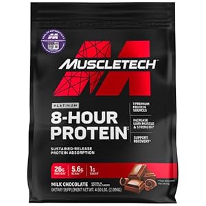 Whey Protein Powder | MuscleTech Phase8 Protein Powder | Whey & Casein Protein Powder Blend | Slow Release 8-Hour Protein Shakes | Muscle Builder for Men & Women | Chocolate, 4.6 lbs (50 Servings)