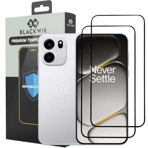 Image of Blackwik Premium Tempered Glass Screen Protector for OnePlus Nord CE6 5G with Edge-To-Edge Protector Coverage | Easy Installation Kit (Black) (Pack Of 2)