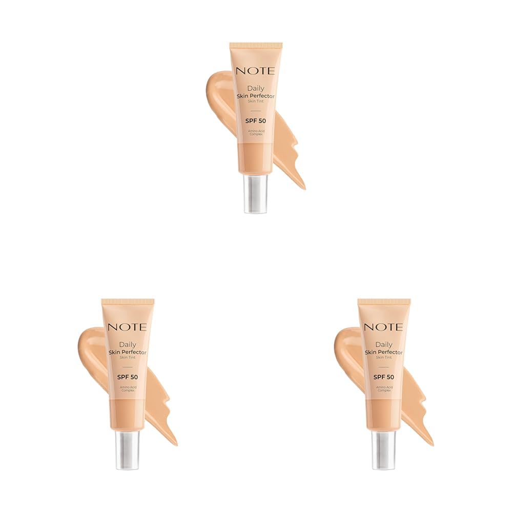 Note Cosmetics Daily Skin Perfector Skin Tint 140 SPF 50 Ton Eşitleyici Doğal Bitişli Renkli Nemlendirici (3 paketi)