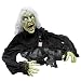 Halloween Haunters Scary Speaking Zombie Wicked Witch Groundbreaker Prop Decoration with Moving Head and Flashing LED Eyes - Life-Size, Says 3 Spooky Phrases and Cackles - Haunted House Graveyard
