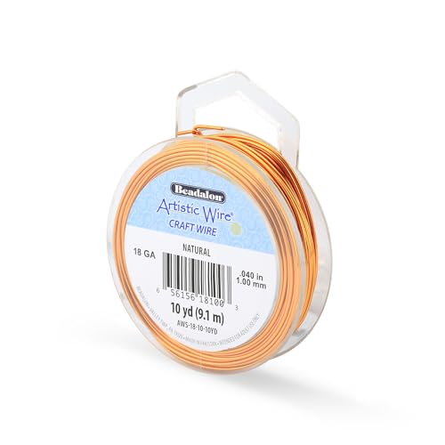Image of Artistic Wire, 18 Gauge Tarnish Resistant Colored Copper Craft Wire, Natural, 10 yd