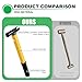 Andorm Door Hinge Gap Adjustment Tool, Hinge Bender 4 in 1, Hinge Gap Adjusting Wrench Yellow Including 4 Size for Residential and Commercial