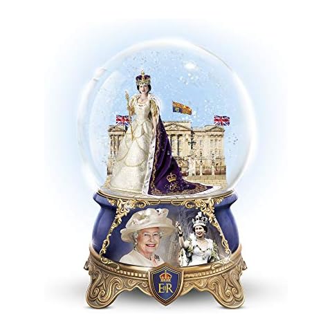 Bradford Exchange Queen Elizabeth II Glitter Globe Cover