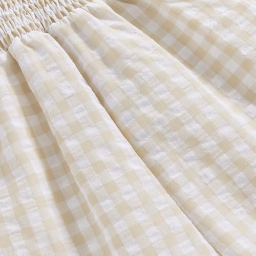 Infant Kids Summer Clothes Toddler Baby Girl Romper Jumpsuit Overall Pants Plaid Sleeveless Ruffle Halter One Piece Outfit3